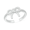 Thumbnail Image 1 of Rope Bow Knot Toe Ring in Sterling Silver
