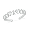 Thumbnail Image 1 of Alternating Hearts Toe Ring in Sterling Silver