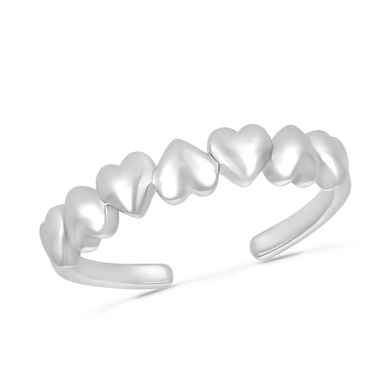 Main Image 1 of Alternating Hearts Toe Ring in Sterling Silver