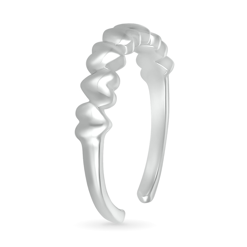 Main Image 2 of Alternating Hearts Toe Ring in Sterling Silver