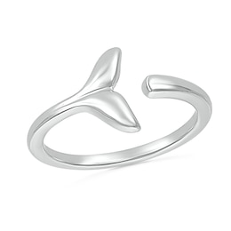 Mermaid Tail Wrap Toe Ring in Sterling Silver