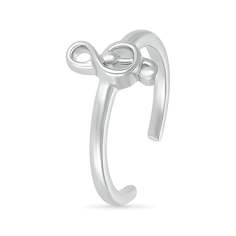 Main Image 2 of Treble Clef Music Note Toe Ring in Sterling Silver