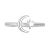Thumbnail Image 3 of Crescent Moon and Star Wrap Toe Ring in Sterling Silver