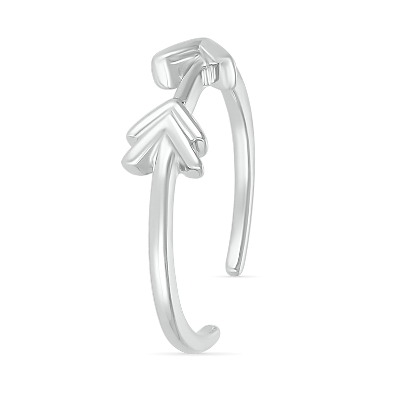 Main Image 2 of Sideways Arrow Toe Ring in 10K White Gold