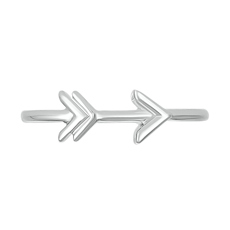 Main Image 3 of Sideways Arrow Toe Ring in 10K White Gold