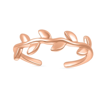Leafy Vine Toe Ring in 10K Rose Gold