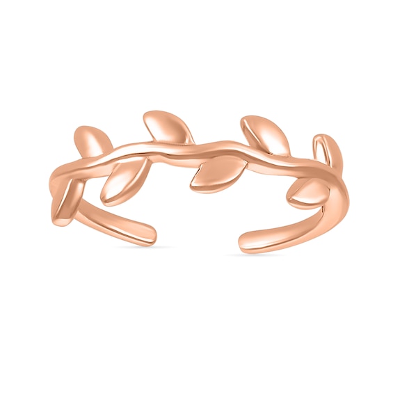 Leafy Vine Toe Ring in 10K Rose Gold