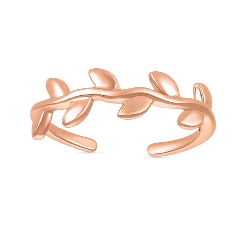 Leafy Vine Toe Ring in 10K Rose Gold