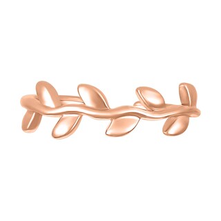 Leafy Vine Toe Ring in 10K Rose Gold