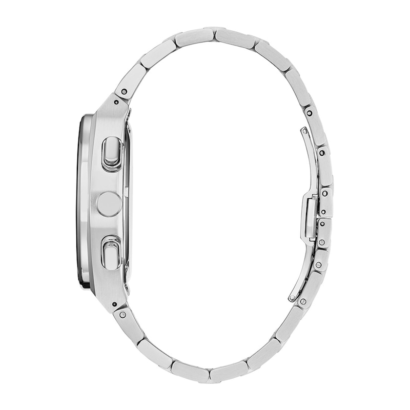 Men's Citizen Eco-Drive® Axiom Chronograph Silver-Tone Watch with Black Dial (Model: CA4580-50E)