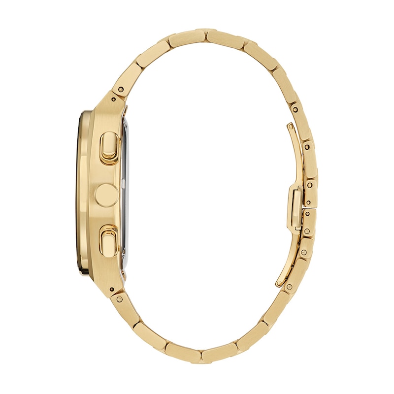 Main Image 2 of Men's Citizen Eco-Drive® Axiom Chronograph Gold-Tone Watch with Black Dial (Model: CA4582-54E)
