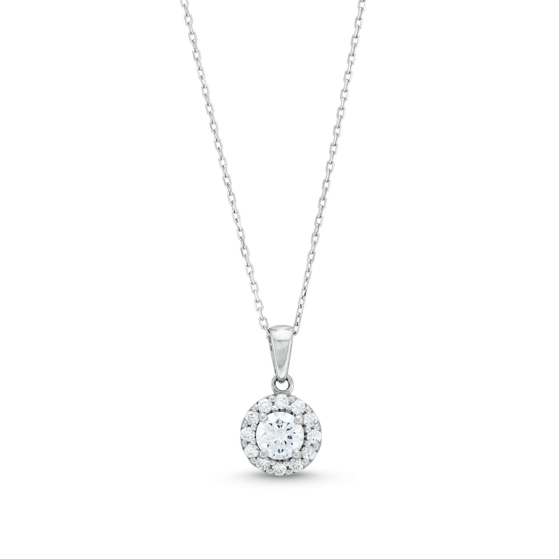 Main Image 1 of 0.50 CT. T.W. Diamond Frame Pendant in 10K White Gold (J/I3)