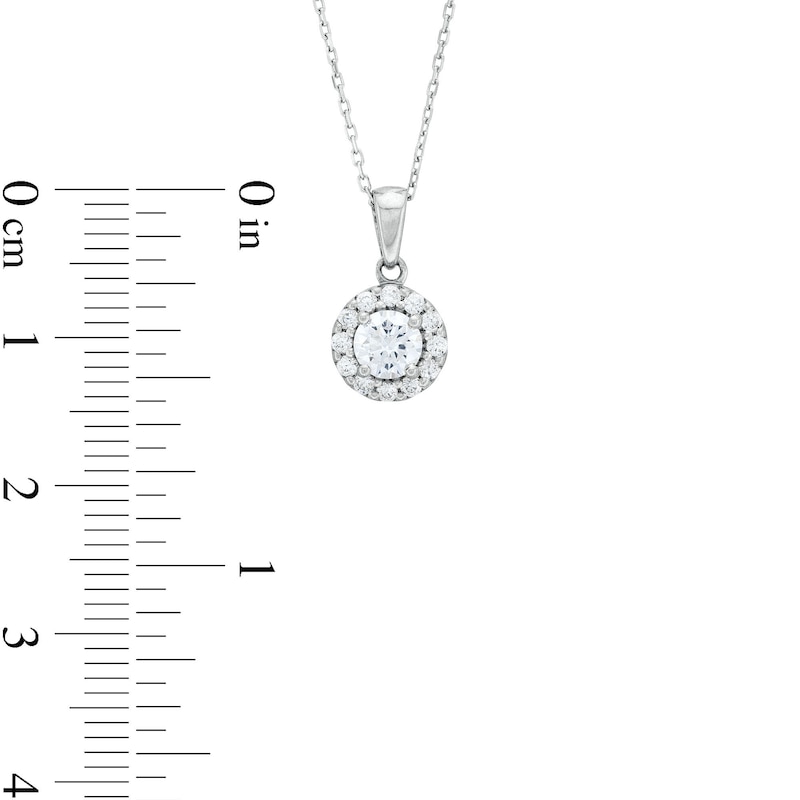 Main Image 4 of 0.50 CT. T.W. Diamond Frame Pendant in 10K White Gold (J/I3)