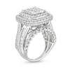 Thumbnail Image 3 of 4.00 CT. T.W. Princess-Cut Multi-Diamond Cushion Frame Multi-Row Engagement Ring in 10K White Gold