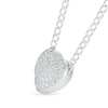 Thumbnail Image 2 of 0.18 CT. T.W. Diamond Heart Pendant in Sterling Silver - 20&quot;