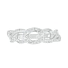Thumbnail Image 2 of 0.18 CT. T.W. Diamond Curb Chain Ring in Sterling Silver