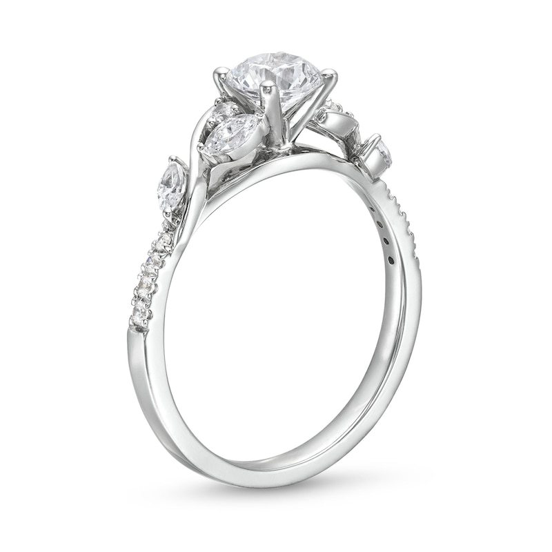 Main Image 3 of 0.80 CT. T.W. Diamond Vine Cascading Engagement Ring in 14K White Gold (I/I2)