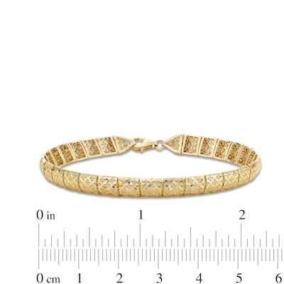 Fancy Link Bracelet in 10K Gold - 7.25"