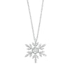 Thumbnail Image 0 of 0.20 CT. T.W. Diamond Snowflake Pendant in Sterling Silver