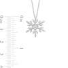 Thumbnail Image 2 of 0.20 CT. T.W. Diamond Snowflake Pendant in Sterling Silver