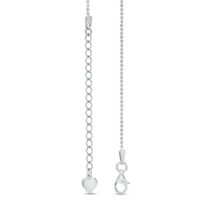 Main Image 3 of 0.23 CT. T.W. Multi-Diamond Three Stone Station Necklace and Stud Earrings Set in Sterling Silver