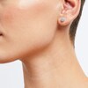 Thumbnail Image 2 of 0.50 CT. T.W. Diamond Frame Stud Earrings in 10K White Gold (J/I3)