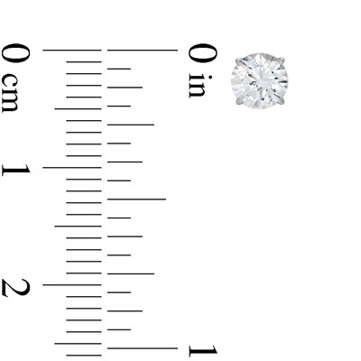 1.00 CT. T.W. Certified Lab-Created Diamond Solitaire Stud Earrings in 14K White Gold (I/SI2)