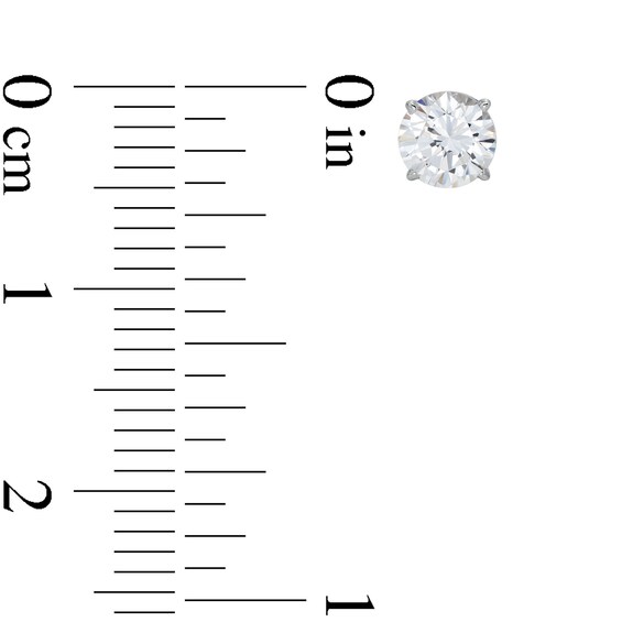 1.00 CT. T.W. Certified Lab-Created Diamond Solitaire Stud Earrings in 14K White Gold (I/SI2)