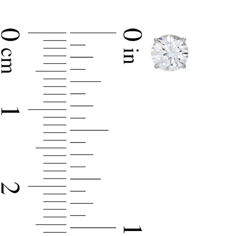 Main Image 3 of 1.00 CT. T.W. Certified Lab-Grown Diamond Solitaire Stud Earrings in 14K White Gold (I/SI2)