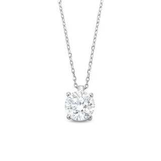CT. Certified Lab-Created Diamond Solitaire Pendant in 14K White Gold (I/SI2