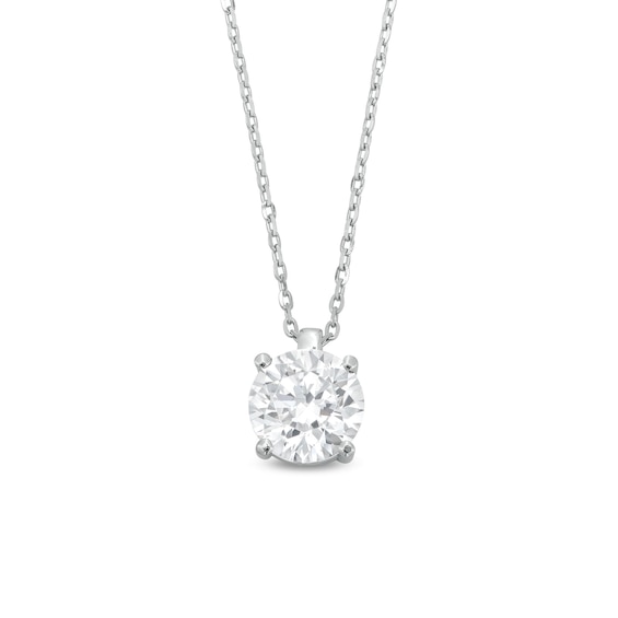 CT. Certified Lab-Created Diamond Solitaire Pendant in 14K White Gold (I/SI2