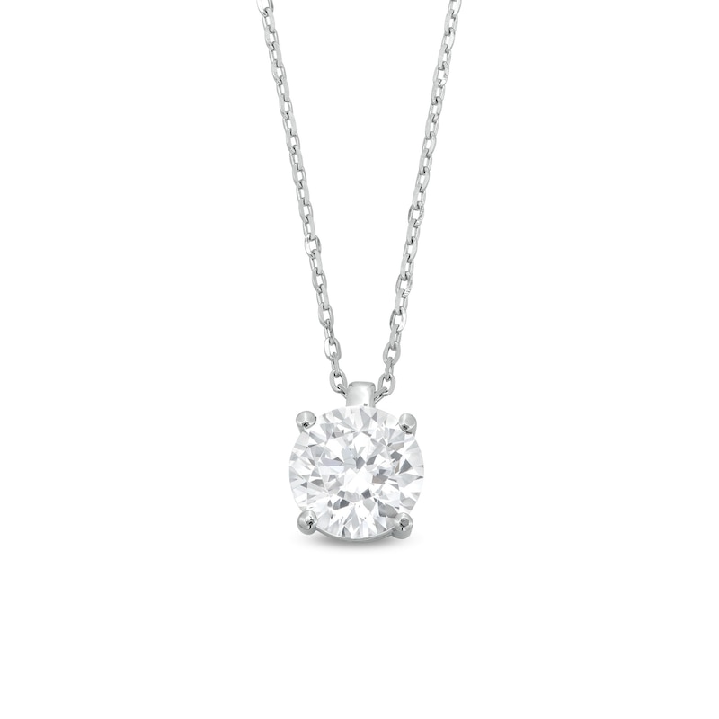 1.00 CT. Certified Lab-Created Diamond Solitaire Pendant in 14K White Gold (I/SI2)