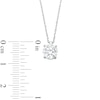 Thumbnail Image 2 of 1.00 CT. Certified Lab-Created Diamond Solitaire Pendant in 14K White Gold (I/SI2)
