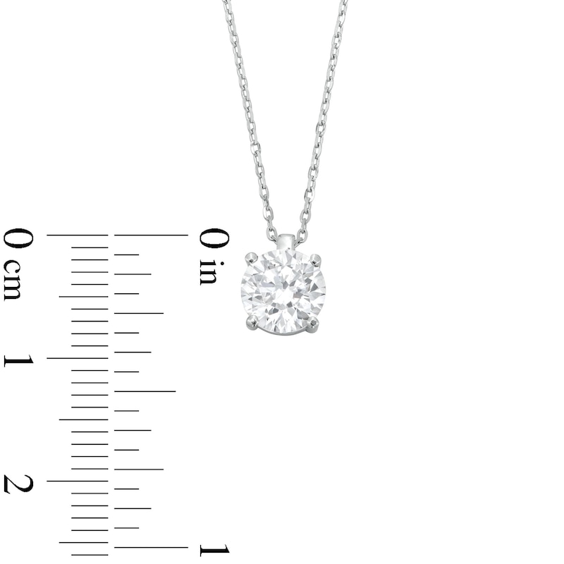 Main Image 3 of 1.00 CT. Certified Lab-Grown Diamond Solitaire Pendant in 14K White Gold (I/SI2)