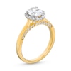 1.38 CT. T.W. Oval Certified Lab-Created Diamond Frame Engagement Ring in 14K Gold (F/SI2)