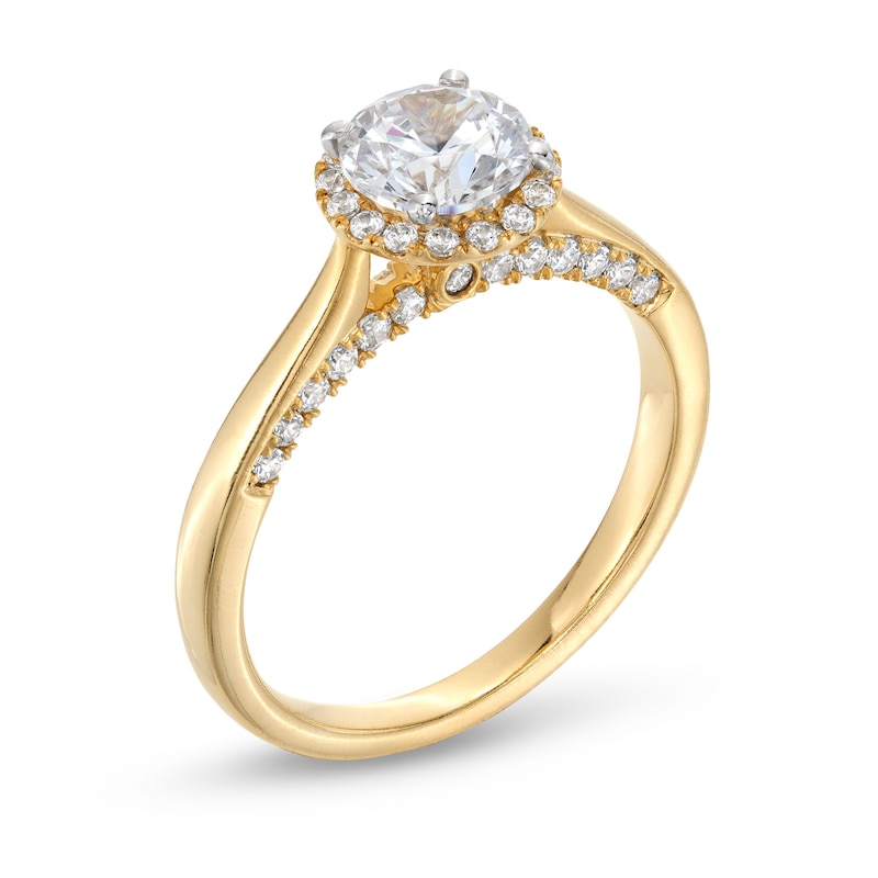 1.38 CT. T.W. Certified Lab-Created Diamond Frame Engagement Ring in ...