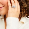 Thumbnail Image 2 of 1.00 CT. T.W. Pear Multi-Diamond Teardrop Frame Multi-Row Engagement Ring in 10K White Gold