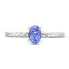 Thumbnail Image 4 of Oval Tanzanite Solitaire Braided Ring in 10K White Gold