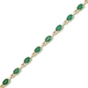Thumbnail Image 1 of Oval Emerald Open Link Bracelet in 10K Gold - 7.25"