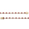 Thumbnail Image 3 of Certified Ruby and 0.20 CT. T.W. Diamond Bezel-Set Alternating Line Bracelet in 10K Gold - 7.25"