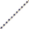 Thumbnail Image 1 of Blue Sapphire Open Link Bracelet in 10K Gold - 7.25"