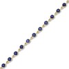 Thumbnail Image 0 of Blue Sapphire Open Link Bracelet in 10K Gold - 7.25"