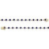 Thumbnail Image 2 of Blue Sapphire Open Link Bracelet in 10K Gold - 7.25"