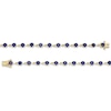 Thumbnail Image 3 of Blue Sapphire Open Link Bracelet in 10K Gold - 7.25"