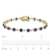 Thumbnail Image 3 of Blue Sapphire Open Link Bracelet in 10K Gold - 7.25"