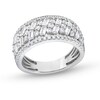 Thumbnail Image 1 of 1.25 CT. T.W. Certified Lab-Grown Diamond Herringbone Pattern Band in 14K White Gold (F/SI2)