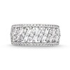 Thumbnail Image 3 of 1.25 CT. T.W. Certified Lab-Grown Diamond Herringbone Pattern Band in 14K White Gold (F/SI2)