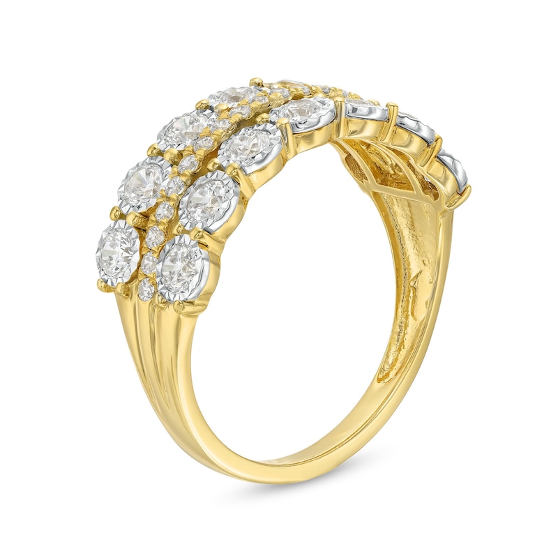 CT. T.W. Diamond Miracle Double Row Band in 10K Gold