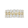 Thumbnail Image 4 of 1.00 CT. T.W. Diamond Miracle Double Row Band in 10K Gold
