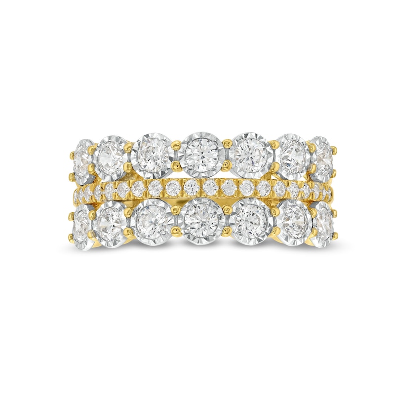 CT. T.W. Diamond Miracle Double Row Band in 10K Gold
